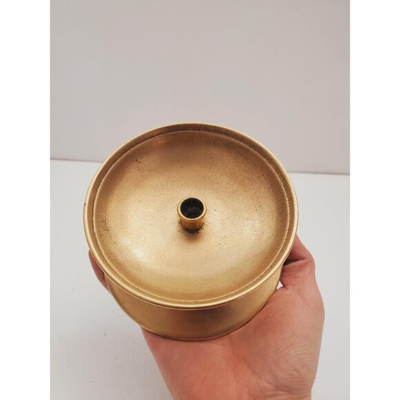 vintage solid brass candle holder Made In italy - Picture 5 of 10